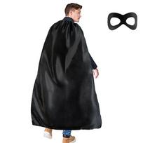 Superherojų apsiaustai ir kaukės suaugusiems Didmeninė prekyba Vyrai Moterys Superherojų kostiumas Helovino persirengimo vakarėlis juoda