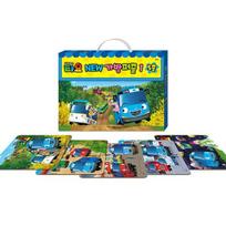 Little Bus Tayo New Bag Puzzle. 1 (5 rūšių), vaikų piktogramos, 1 rinkinys, Korėjos geriausias galvosūkis mažiems vaikams blue
