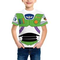 Buzz Lightyear 3D Print Short Sleeve T-Shirt Cosplay Space Ranger Top Costume for Kids Adults Black XXL（150） žalia
