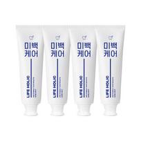 Lifeholic whitening care herb mint flavored toothpaste, 100g, 4 packs white