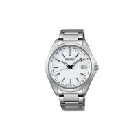 SEIKO 100 meters waterproof, solar Quartz, titanium strap, , men's watch, white dial SBTM287 mėlyna