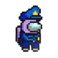 Deform Block Tarp mūsų Brawl Stars Cookie Run Kingdom Super Mario Animal Crossing Crafting Set, 9-49 Police (Violetinė), Populiarūs Korėjos žaislai black