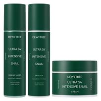 Dewytree Ultra S4 Intensive Snail Cream 80ml + Water 150ml + Emulsion 150ml Set, 1 set black