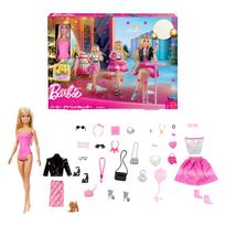 Barbie Kalėdinė kalendorius su 1 Barbie lėle, žaidimams apsimetant, nuo 3 metų ir JFL63 lėle, persirengimo namelis, Up, rožinis, rožinė