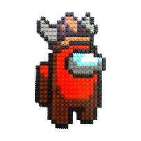 Deform Block Tarp mūsų Brawl Stars Cookie Run Kingdom Super Mario Animal Crossing Crafting Set, 9-25 Viking (Raudona), Populiarūs Korėjos žaislai black