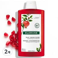 Klorane Granatų spalvos apsaugos šampūnas, 400 ml, 2 vnt. red