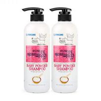 Dog Shampoo Rinse Subtle Baby Powder Scent, 550ml, 2 Pieces, Korean pet shampoo pink