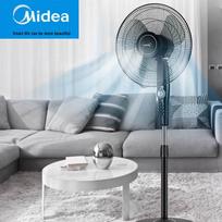 Midea 16 colių tylus svyruojantis stovimas ventiliatorius CN kištukas (adapteris įtrauktas) gray