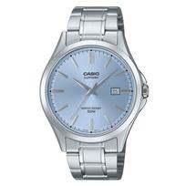 Casio MTS-115D-2A2 Analog Quartz Watch Silver Light Blue white