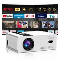 Oficialiai licencijuotas, aprūpintas dirbtinio intelekto technologija ir „Android 4K“ projektoriumi namams ir verslui, „DoIby True 1080P“, WiFi, Bluetooth, Automatinis, Automatinis raktinio akmens koregavimas balta