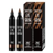 Unipicture tattoo pen eyebrow 3.5g, deep brown + light brown, 1 set black