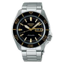 SEIKO SRPK99 5 Sport Watch Men's Black, Black/White
