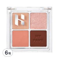 Holika Holika My Fave Eyeshadow Palette 6.5g, 03 Rosely, 6 pcs. beige