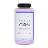 Bath Charm Negyvosios jūros druska Pusės kūno vonios druska Levandų kvapo, 1 kg, 1 vnt. white