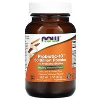 NOW Foods, probiotikų-10 miltelių, 50 milijardų, 2 uncijos (57 g) (50 milijardų už gramą)