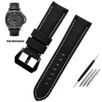 Nailono Anglies Pluošto Odos Laikrodžio Dirželis Panerai Luminor PAM01661 799 616 Scaphium Affine Drobės Laikrodžio Dirželis Vyriškas 24mm Apyrankė 22mm black