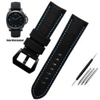 Nailono Anglies Pluošto Odos Laikrodžio Dirželis Panerai Luminor PAM01661 799 616 Scaphium Affine Drobės Laikrodžio Dirželis Vyriškas 24mm Apyrankė 26mm black