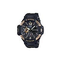 Casio CASIO G-SHOCK aviacijos serija GRAVITYMASTER karinio stiliaus skrydžio klasika rodyklinis dvigubas ekranas kvarcinis mechanizmas dervos dirželis japoniškas GA-1100-9G juoda