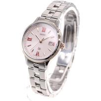 Orient iO SOLAR Solar Watch, Made in Japan, with Manufacturer's Warranty, RN-WG0006P, Women's, Pink white