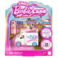 Barbie Mini Barbie Land Ambulance Dress-Up Doll House with 1 Micro Doll, Perfect for Pretend Play, Ages 6 and Up, Pink, JCR34 gray
