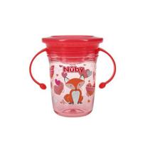 Nuby Tritan TT Glitter Teaching Cup Fox 240ml 10679, Pink, 1 pc. red