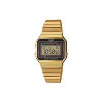 CASIO unisex jaunimo auksinis laikrodis A700WG-9A A700WG-9A Black Gold Watch Dial beige
