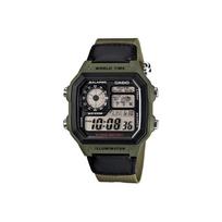 CASIO G Shock AE 1200WHB 3B AE-1200WHB-3B Green Strap Regular Box gray