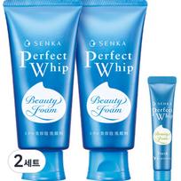 Senka „Perfect Whip Facial Wash“ valomosios putos 120 g 2p + Valomos putos 15 g, 255 g, 2 rinkiniai blue
