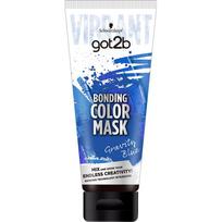 Henkel Lion Cosmetics got2b Bonding Color Mask Gravity Blue 180g Spalvos kaukė juodiems plaukams Juodų plaukų dažymas Po plovimo šampūnu kruopščiai nusausinkite h