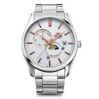 ORIENT Saulės ir Mėnulio automatinis laikrodis Mechaninis automatinis vidaus garantija Šiuolaikinis baltas sidabras [ORIENT] SUN&MOON gamintojo RN-AK0301S vyriškas balta