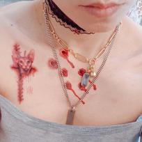 Tatuiruočių lipdukas, chna tatuiruotė, tatuiruočių lipdukas, žaizdos rekvizitas, 1 vnt., RC-679/vienas dydis gray