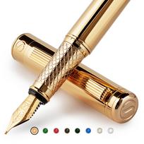 Scriveiner Finest Premium plunksnakotis Patrauklus grožis 24K aukso apdaila Schmidt 18K auksu dengtas plunksnagalys Tinka vyrams ir moterims Profesionalus vadovas auksas