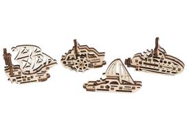 Ugears Ships Wooden Toy 3D Puzzle 70035 U-Fidget - Build-It-Yourself beige