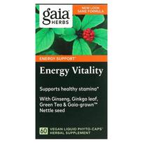 Gaia Herbs, Energy Vitality, Vegan Liquid Phyto-Caps, 60 Tablets