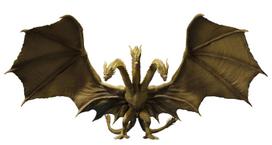 TAMASHII NATIONS Monster Arts Godzilla King Ghidorah 250mm nudažyta judinama figūrėlė S.H. (2019 m) apytiksliai. ABS ir PVC auksas