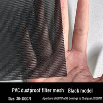 Magnetinis PVC dulkių filtras kompiuterio ventiliatoriui, juodas/baltas tinklelis, įvairaus dydžio skylutės. gray