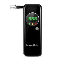 Nešiojamas ketonų kvėpavimo analizatorius, ketonų matuoklis, mažai angliavandenių dieta, ketonų testeris su 10 kandiklių (mmol/l) (Juoda 1) black