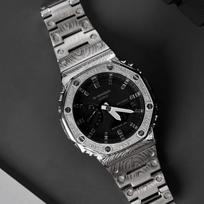 CASIO Customized watch modified series Damas waterproof luminous Quartz Steel Strap same style for men and women black dial GA-2100-1A juoda