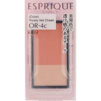 Kose ESPRIQUE Purely Veil Skaistalai OR4 (Švelni abrikosinė oranžinė) 3.3g Skaistalai, šviesiklis, šešėliavimas Tepkite kraujo spalvą nuo skruostų centro