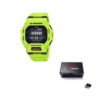 CASIO G SQUAD Quartz Movement Resin Strap Watch Men's Watches Black Dial GBD-200-9JF- Yellow Green Strap yellow