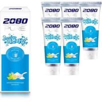 Aekyung 2080 kepimo soda gryna citrinų laimo skonio dantų pasta 120 g 6 pakeliai korėjietiškos dantų pastos blue