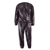 X Didelio tankio PVC tarpvalstybinis sauna kostiumas fitnesui ir prakaitavimui 4XL black