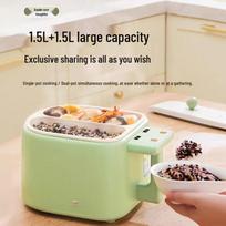 Kemeiruite Double-Pot Multi-functional Electric Rice Cooker white