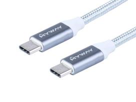 Microfiber Braided Charging and Sync Cable, 120cm, USB-C > USB-C 1