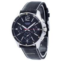 Casio Enticer analoginis kvarcinis laikrodis MTP-1374L-1AV MTP1374L-1AV vyriškas juoda