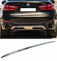 BMW X6 F16, F86 14+ chromo bagažinės apdaila – bagažinės dangčio akcentas – aukščiausios kokybės automobilio galinė detalė – blizgesio didinimo bagažinė 5C