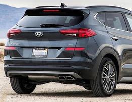 Hyundai TUCSON 2019+ chromo bagažinės apdaila – bagažinės dangčio akcentas – aukščiausios kokybės automobilio galinė detalė – blizgesio stipriklis