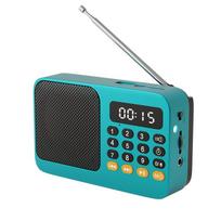 Nešiojamas daugiafunkcis Bluetooth FM radijas, USB/TF kortelės atkūrimas, įmontuota ličio baterija dangaus mėlyna spalva