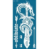 Reusable henna tattoo self-henna design, 1 piece, h1-89 gray