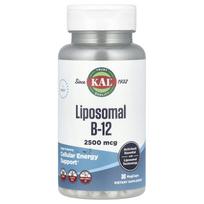 KAL, Liposomal B-12, high potency, 2,500 mcg, 30 veggie capsules